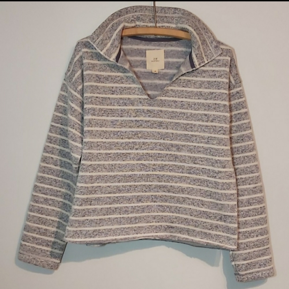 Thread & supply striped collared sweater